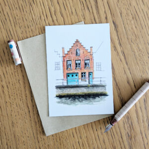 Carte A6-Bruges-Maison au bord du canal