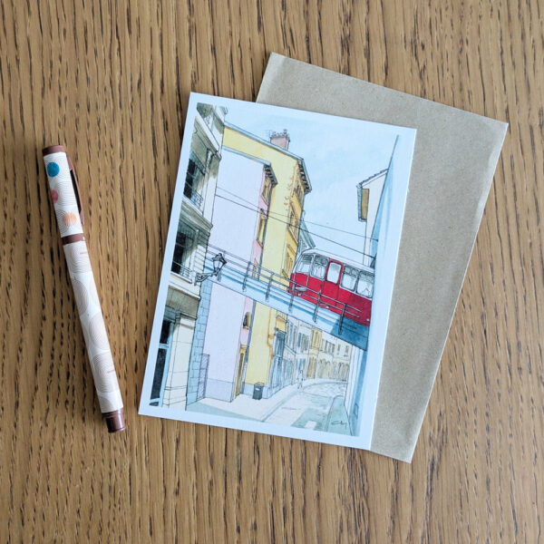 Carte postale A6 - Funiculaire, le jour