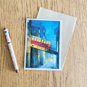 Carte A6 Lyon Funiculaire de nuit