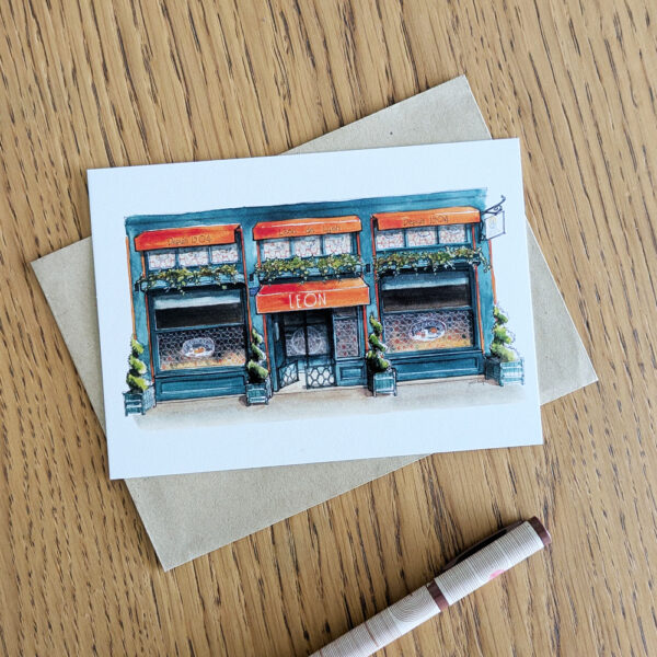 Carte postale A6 - Restaurant Léon de Lyon