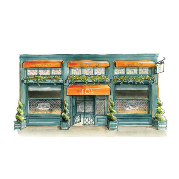 Carte postale A6 - Restaurant Léon de Lyon – Image 3