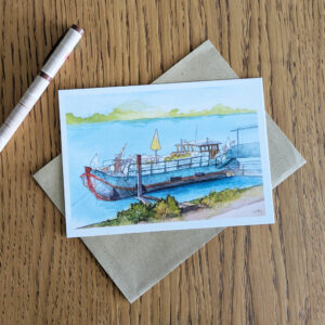 Carte A6 Lyon Péniche